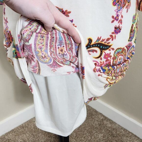 Pinkblush Maternity Dress Ivory Paisley NWT Size Medium - Picture 9 of 16